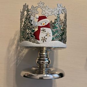 Bath and Body Works Snowman 3-wick Candle Holder-new/never used